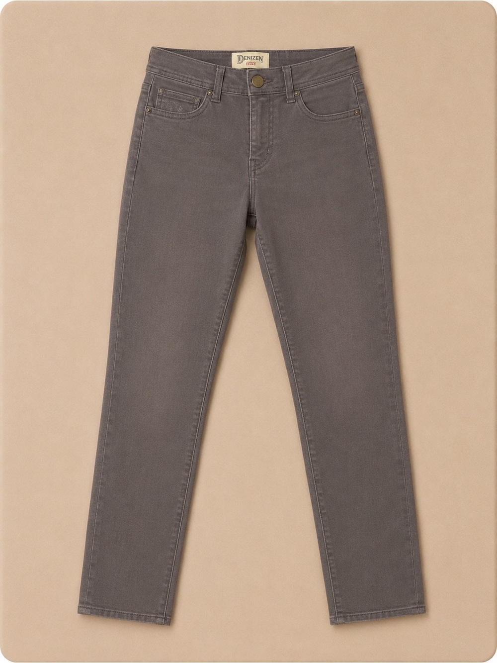 Democracy Slim Straight Jeans in Taupe Gray